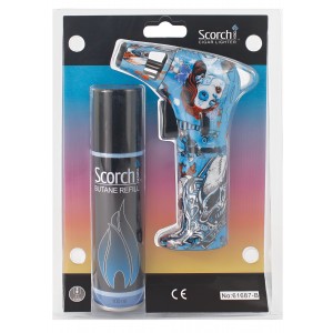 6.5" Scorch Torch Blister Combo w/ Butane Refill Torch - Assorted Colors [61687-B]